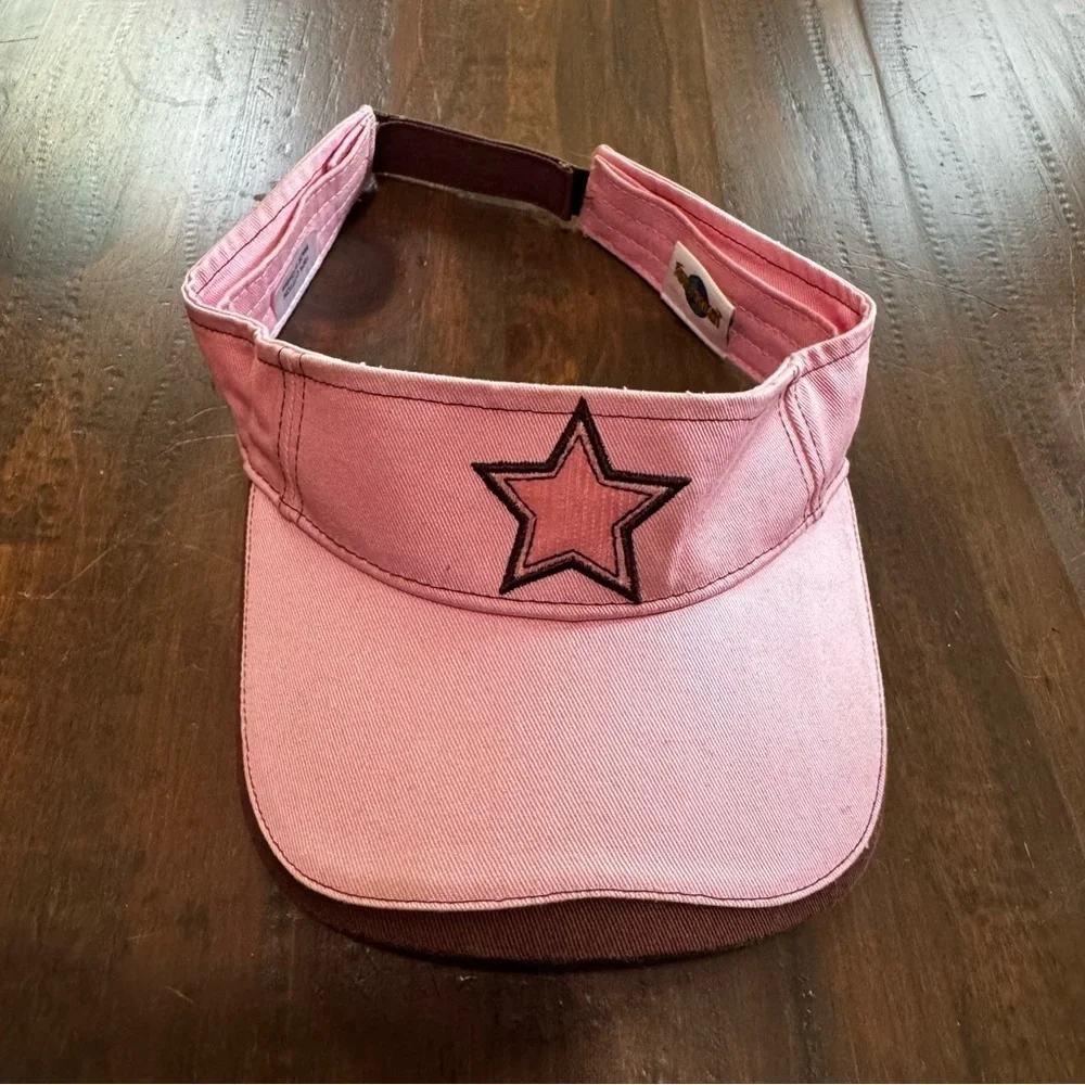 Pink Universal Studios Kid’s Visor Hat With Star On Front Adjustable 100% Cotton